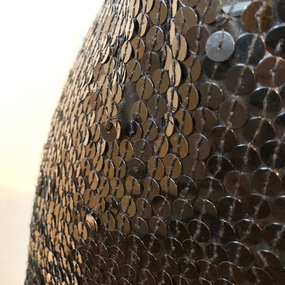 Niteline Black Sequin V Neckline and V Backline Studded Dress Women’s size 8 - Picture 7 of 12